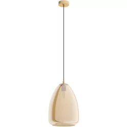   EGLO 98647 ALOBRASE Glamour Függesztett Lámpa Borostyán, Sárgaréz E27 IP20