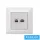 ELDGROUND RJ11 TEL + RJ45 Cat.5e UTP aljzat Fehér