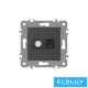 ELDGROUND SAT (13db) + RJ45 Cat.5e UTP aljzat Fekete