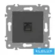 ELDGROUND RJ45 Cat.6 UTP aljzat Fekete