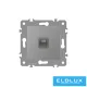 ELDGROUND RJ45 Cat.5e UTP aljzat Ezüst