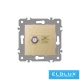 ELDGROUND SAT (13db) + RJ45 Cat.5e UTP aljzat Arany