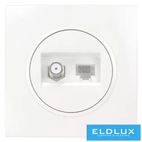 ELDELIN SAT (13db) + RJ45 Cat.5e UTP aljzat Fehér
