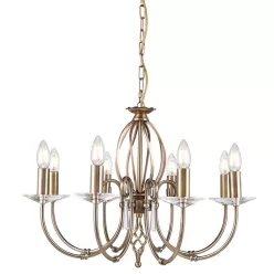   ELSTEAD AG8-AGED-BRASS AEGEAN Provence Csillár Sárgaréz E14 IP20