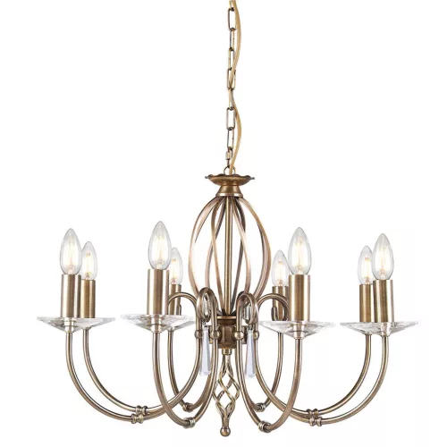 ELSTEAD AG8-AGED-BRASS AEGEAN Provence Csillár Sárgaréz E14 IP20