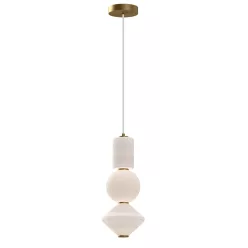   ELSTEAD ALM-BIJOU-P3-GD BIJOU Glamour Függesztett Lámpa Opál, Arany LED IP20