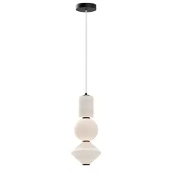   ELSTEAD ALM-BIJOU-P3-MB BIJOU Glamour Függesztett Lámpa Matt Fekete, Opál LED IP20