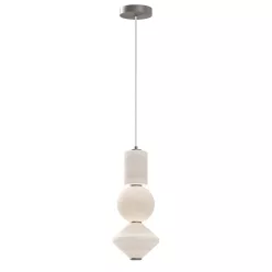   ELSTEAD ALM-BIJOU-P3-PN BIJOU Glamour Függesztett Lámpa Nikkel, Opál LED IP20