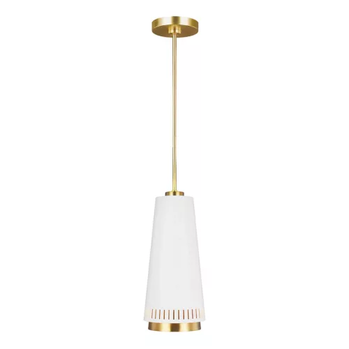 ELSTEAD FE-CARTER-P-A-MW CARTER Glamour Függesztett Lámpa Antik Sárgaréz, Fehér E27 IP20