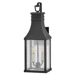   ELSTEAD HK-BEACON-HILLMMB BEACON Klasszikus Kültéri Fali Lámpa Fekete, Átlátszó E14 IP44