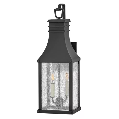 ELSTEAD HK-BEACON-HILLMMB BEACON Klasszikus Kültéri Fali Lámpa Fekete, Átlátszó E14 IP44