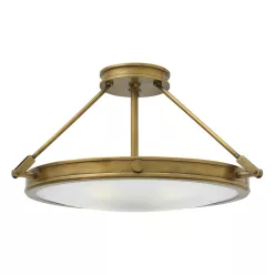   ELSTEAD HK-COLLIER-SF-M COLLIER Klasszikus Mennyezeti Lámpa Fehér, Sárgaréz E14 IP20