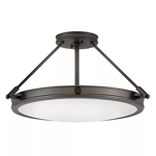 ELSTEAD HK-COLLIER-SF-MBX COLLIER Klasszikus Mennyezeti Lámpa Fekete, Opál E14 IP20