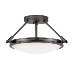   ELSTEAD HK-COLLIER-SF-SBX COLLIER Klasszikus Mennyezeti Lámpa Fekete, Opál E14 IP20