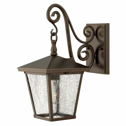 ELSTEAD HK-TRELLIS2-S TRELLIS Klasszikus Kültéri Fali Lámpa Antik Bronz, Átlátszó E27 IP44