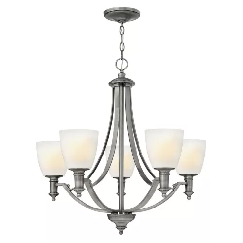 ELSTEAD HK-TRUMAN5 TRUMAN Modern Csillár Fehér, Nikkel E27 IP20