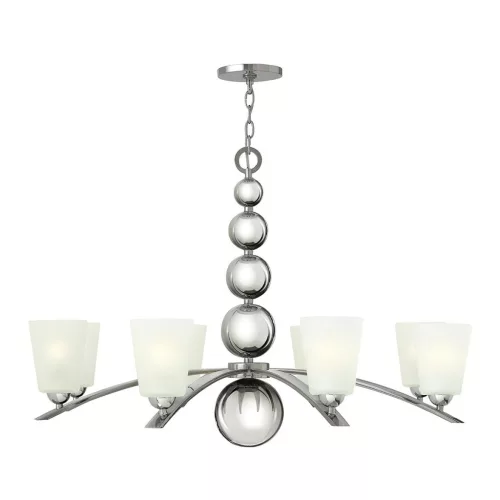 ELSTEAD HK-ZELDA8-PN ZELDA Glamour Csillár Fehér, Festett nikkelfény E27 IP20