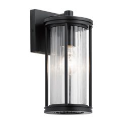   Kichler Barras KL-BARRAS2-S-BK Kültéri Fali Lámpa 1x40W/E27 IP44