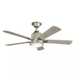   KICHLER KLF-COLERNE-52-BN DOLERNE Ventilátoros lámpa Nikkel, Könnyű Dió LED IP44
