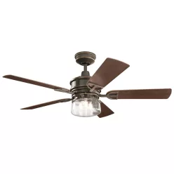   KICHLER KLF-LYNDON-52-OZ LYNDON Ventilátoros lámpa Antik Bronz, Dió, Sötét Dió E27 IP23