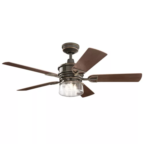 KICHLER KLF-LYNDON-52-OZ LYNDON Ventilátoros lámpa Antik Bronz, Dió, Sötét Dió E27 IP23