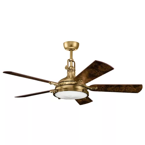 KICHLER KLFHTTERSBAY56BAB HATTERAS Ventilátoros lámpa Sárgaréz, Faipari LED IP44