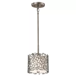   ELSTEAD KLSILVERCORALMP SILVER CORAL Ernyős Függesztett Lámpa Ezüst E27 IP20