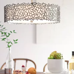   ELSTEAD KLSILVERCORALPB SILVER CORAL Ernyős Függesztett Lámpa Ezüst E27 IP20