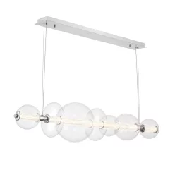   ELSTEAD QN-ATOMO-LP7-PC ATOMO Modern Függesztett Lámpa Csiszolt Króm, Átlátszó LED IP20