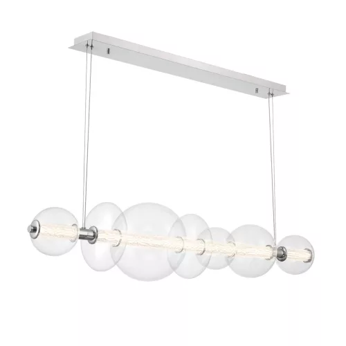ELSTEAD QN-ATOMO-LP7-PC ATOMO Modern Függesztett Lámpa Csiszolt Króm, Átlátszó LED IP20