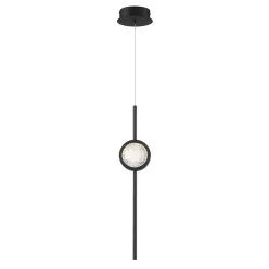   ELSTEAD QN-BARLETTA-1P-BK BARLETTA Modern Led Függesztett Lámpa Matt Fekete, Átlátszó LED IP20