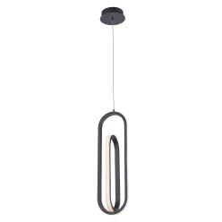   ELSTEAD QN-DEMARK-1P-BK DENMARK Modern Led Függesztett Lámpa Fehér, Matt Fekete LED IP20