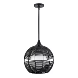   Quintiesse Maddox QN-MADDOX-P-S-BK-BK Függőlámpa 1x60W/E27 IP44