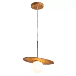   Quintiesse Orbit QN-ORBIT-P-M-TEAK Függőlámpa 1x40W/E27 IP20