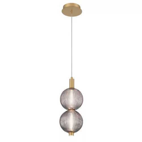 ELSTEAD QN-PALMAS-2MP-BG PALMAS Glamour Függesztett Lámpa Füstös, Csiszolt Arany LED IP20