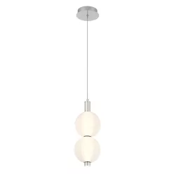   ELSTEAD QN-PALMAS-2MP-PN PALMAS Glamour Függesztett Lámpa Fehér, Polírozott Nikkel LED IP20