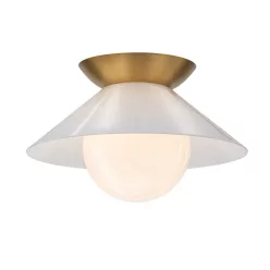   ELSTEAD QN-SAUCERFMABOPAL SAUCER Klasszikus Mennyezeti Lámpa Sárgaréz E27 IP20