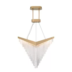   ELSTEAD QN-VIVIEN-P-L-BG VIVIEN Glamour Függesztett Lámpa Átlátszó, Csiszolt Arany LED IP20