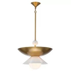   ELSTEAD QNSAUCER4PLABOPAL SAUCER Glamour Függesztett Lámpa Sárgaréz E14 IP20