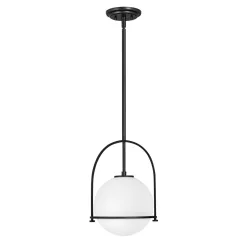   ELSTEAD QNSOMERSETPOBK SOMERSET Modern Függesztett Lámpa Fekete, Opál E27 IP20