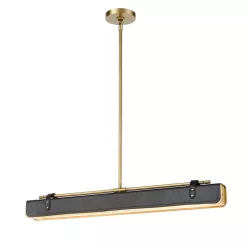   ELSTEAD QNVALISELP80VBSTL VALISE Modern Led Függesztett Lámpa Fekete, Sárgaréz LED IP20