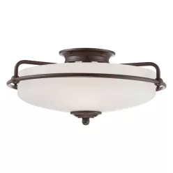   ELSTEAD QZ-GRIFFIN-F-PN GRIFFIN Klasszikus Mennyezeti Lámpa Barna E27 IP20