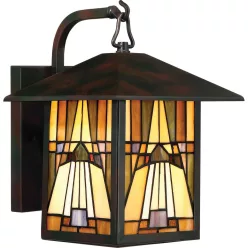   ELSTEAD QZ-INGLENOOK2-M INGLENOOK Klasszikus Kültéri Fali Lámpa Barna E27 IP44