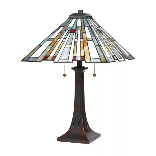 Quoizel Maybeck QZ-MAYBECK-TL Asztali lámpa 2x60W/E27