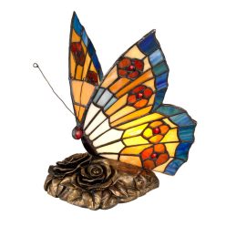   Quoizel TIFFANY ANIMAL QZ-OBUTTERFLY-TL Asztali lámpa 1x3W/G9 3000K 320LM
