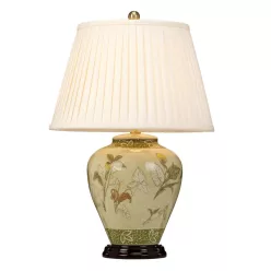 éjjeli lámpa idős sárgaréz színű vázzal és porcelán testtel beltéri használatra elstead-arum-lily-tl - moretti.hu