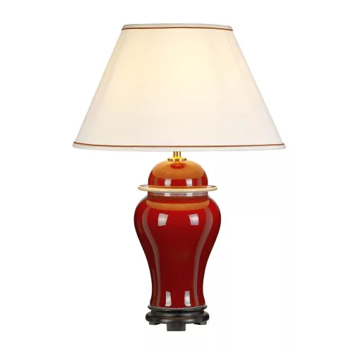 éjjeli lámpa ökörvér színű vázzal és porcelán testtel beltéri használatra elstead-dl-oxblood-tj-tl - moretti.hu
