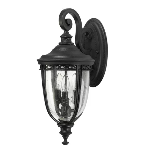 kültéri fali lámpa fekete színű vázzal és üveg-fém testtel kerti használatra elstead-fe-eb2-m-blk - moretti.hu