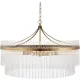 ENDON 112574 MARIETTA Glamour Függesztett Lámpa Antik Sárgaréz, Átlátszó E14 IP20