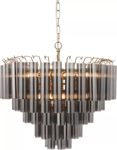 ENDON 114197 TOULOUSE Glamour Függesztett Lámpa Sárgaréz, Szürke G9 IP20